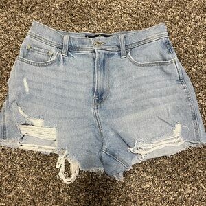 Hollister Light Blue Distressed Jean Shorts